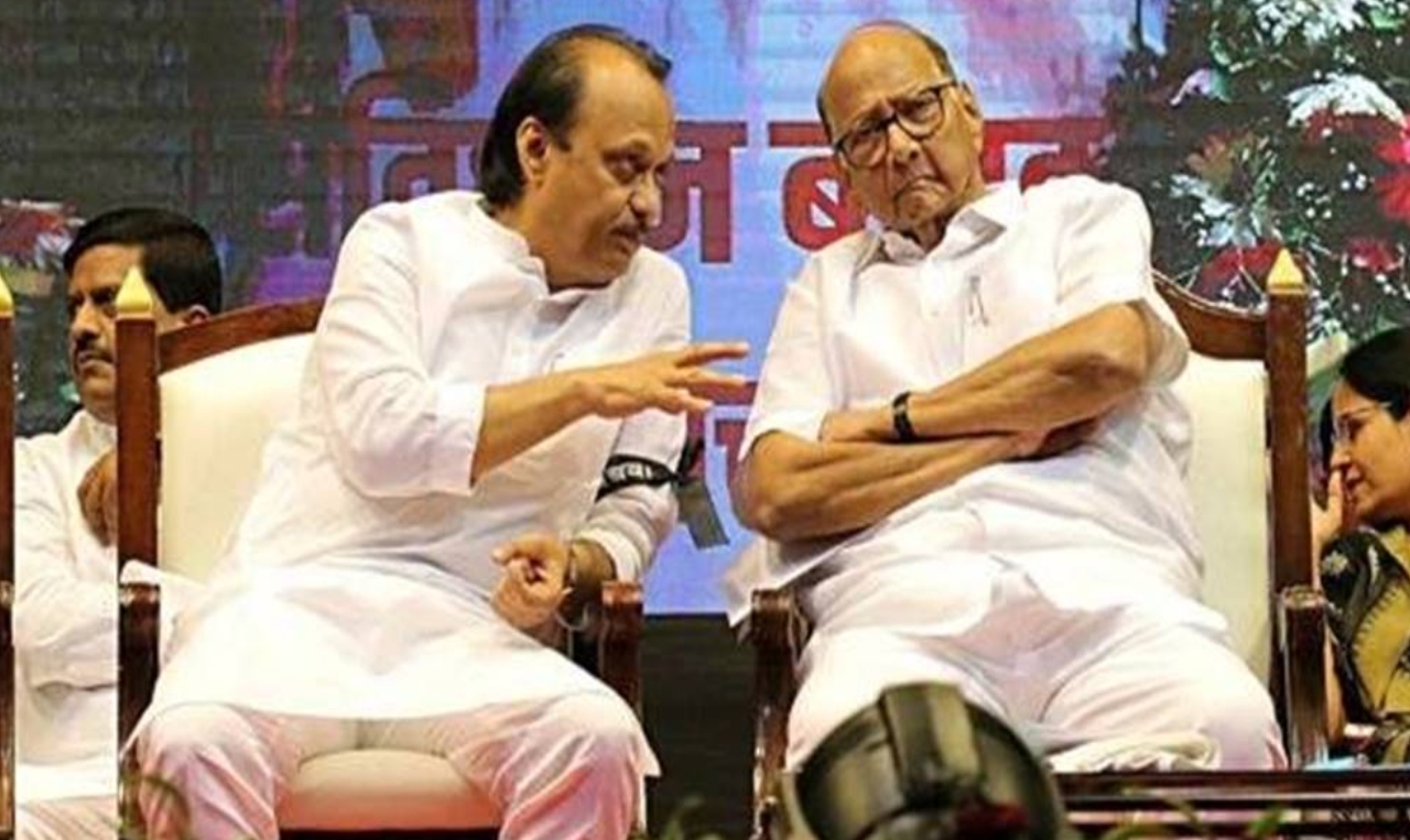 Ajit Pawar and Sharad Pawar