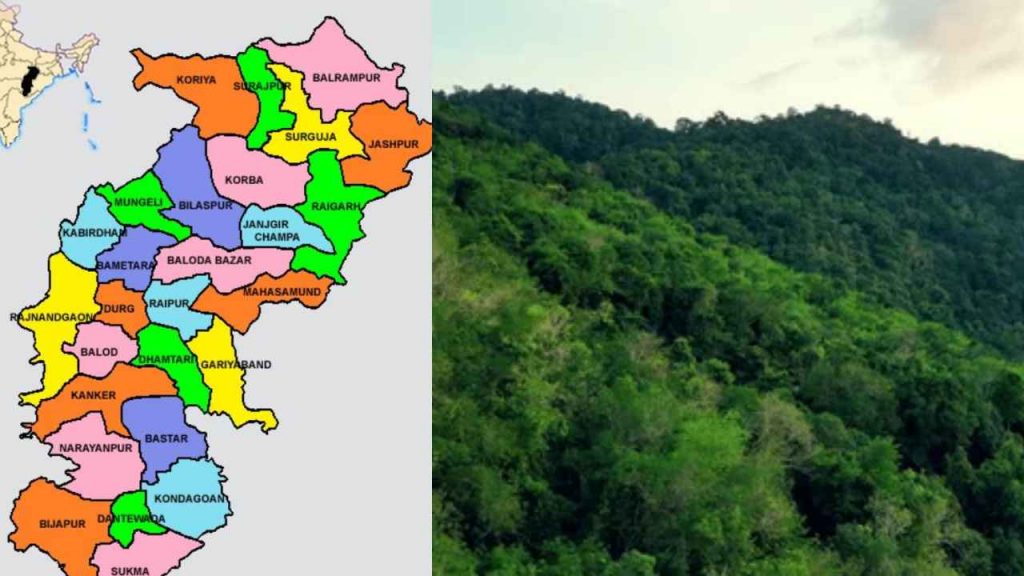 Chhattisgarh has 5 divisions—Bastar, Bilaspur, Durg, Raipur and Sarguja