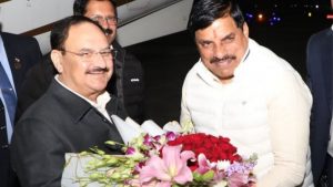 Chief Minister Mohan Yadav welcomed JP Nadda