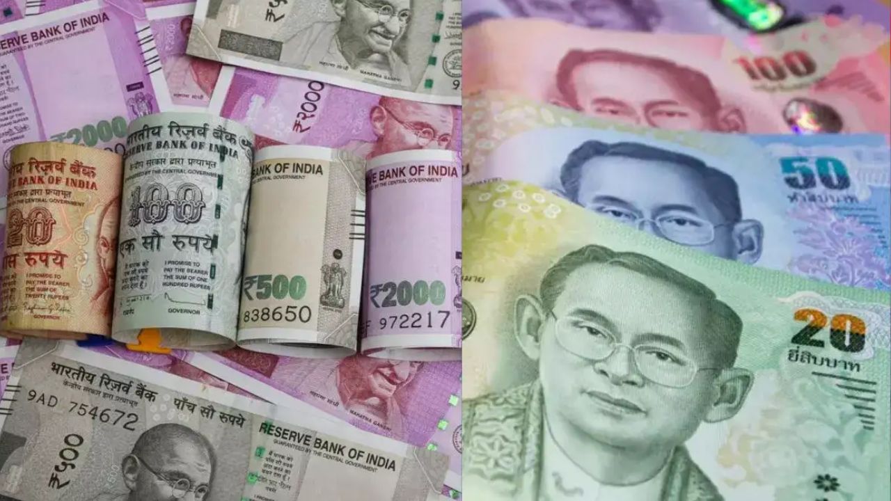 Indian Currency And Thailand Currency