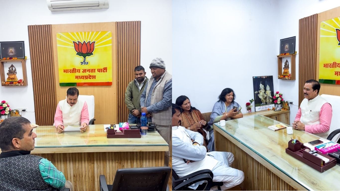 Ministers on duty at BJP office