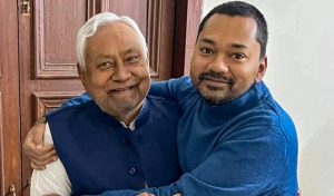 Nitish Kumar with Son Nishant Kumar