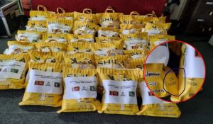 Sri Lanka officials inspecting expired relief supplies sent by Pakistan