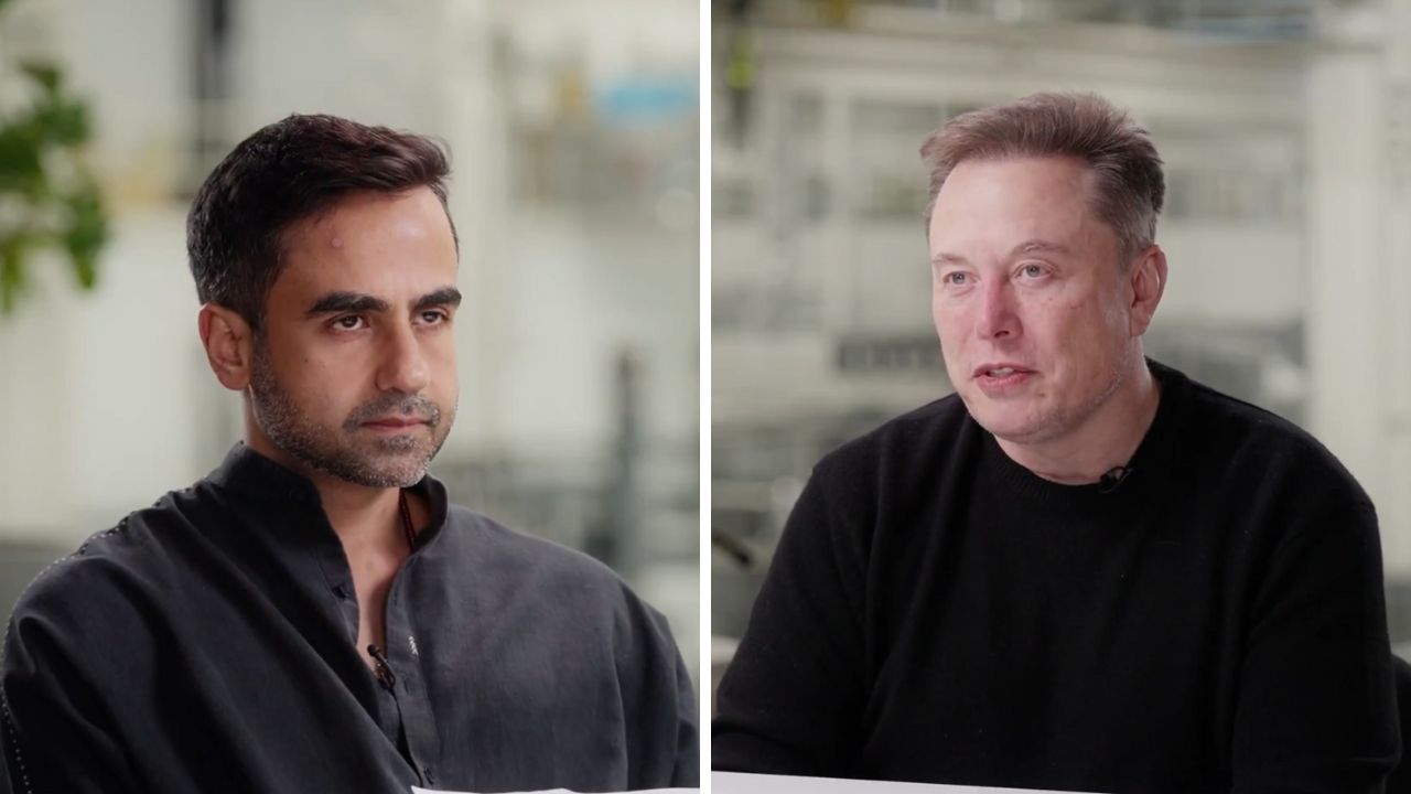 Elon Musk on Nikhil Kamath podcast revealing partner is half-Indian and son named Shekhar