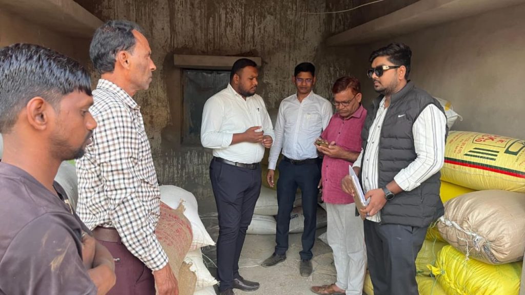 District administration takes action against illegal storage of paddy.