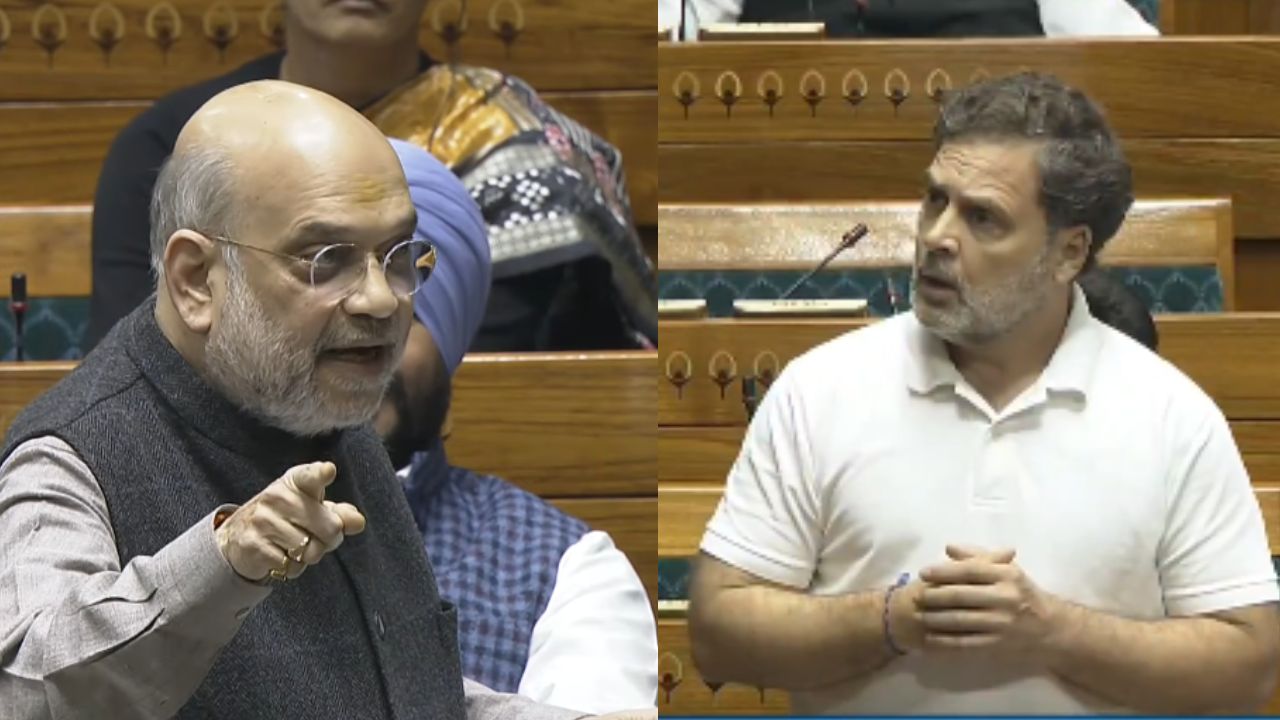 Amit Shah listing vote chori allegations against Congress