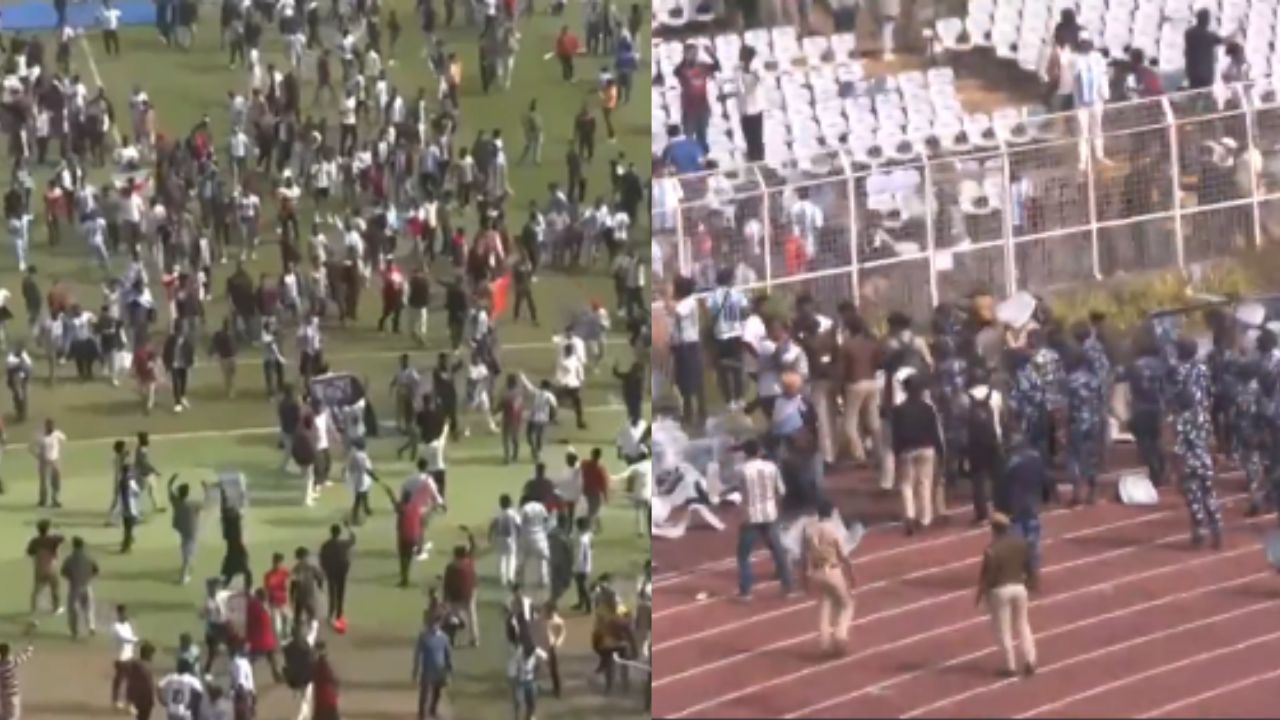 Chaos and vandalism during footballer Messi-linked event at Kolkata stadium