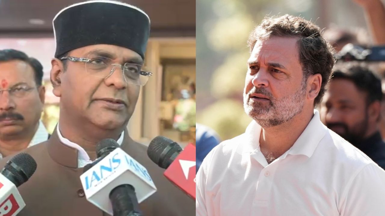 Cabinet Minister Vishwas Sarang and Congress leader Rahul Gandhi