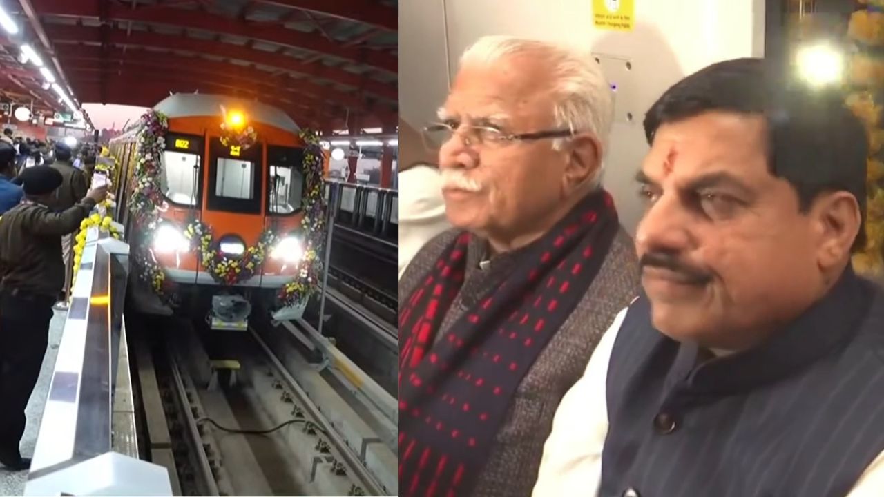 Union Minister Khattar and CM Mohan Yadav rode the Bhopal Metro.