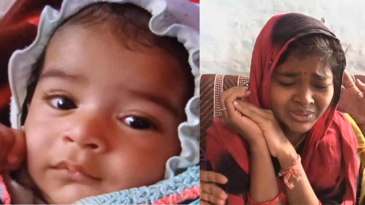 The mother is in a bad condition, crying after the death of her child.