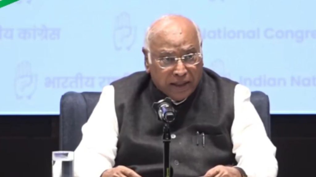Congress National President Mallikarjun Kharge.