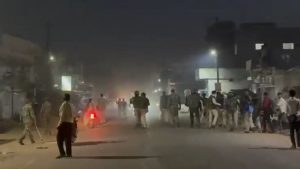 Khairagarh: Villagers protest against cement company, vandalize buses