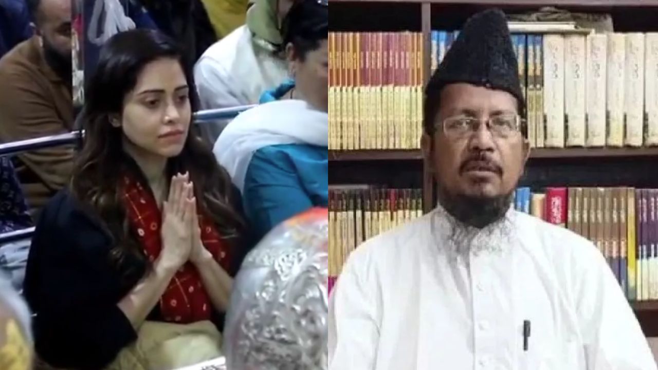Maulana Shahabuddin Razvi issued a fatwa against Nusrat Bharucha for visiting the Mahakal temple.