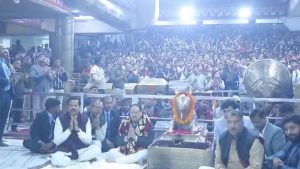 BJP president JP Nadda offered prayers at the Baba Mahakal temple.