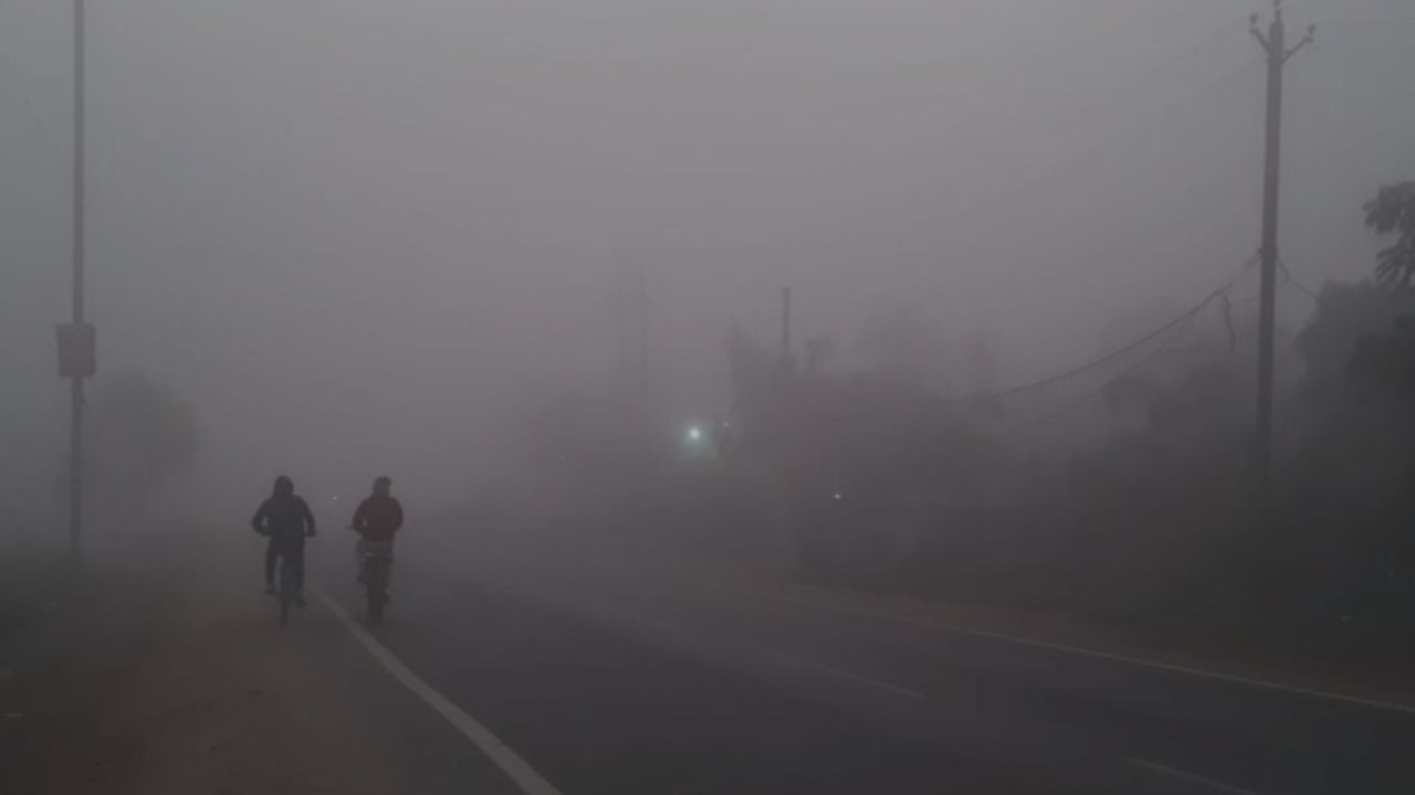 The temperature dropped to 5.4 degrees Celsius in Rajgarh and Pachmarhi, and an orange alert for fog has been issued for 12 cities.