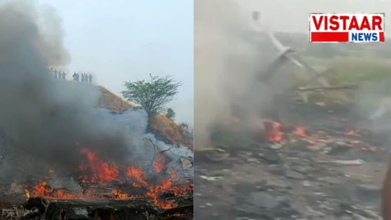 Ajit Pawar Plane crash Video