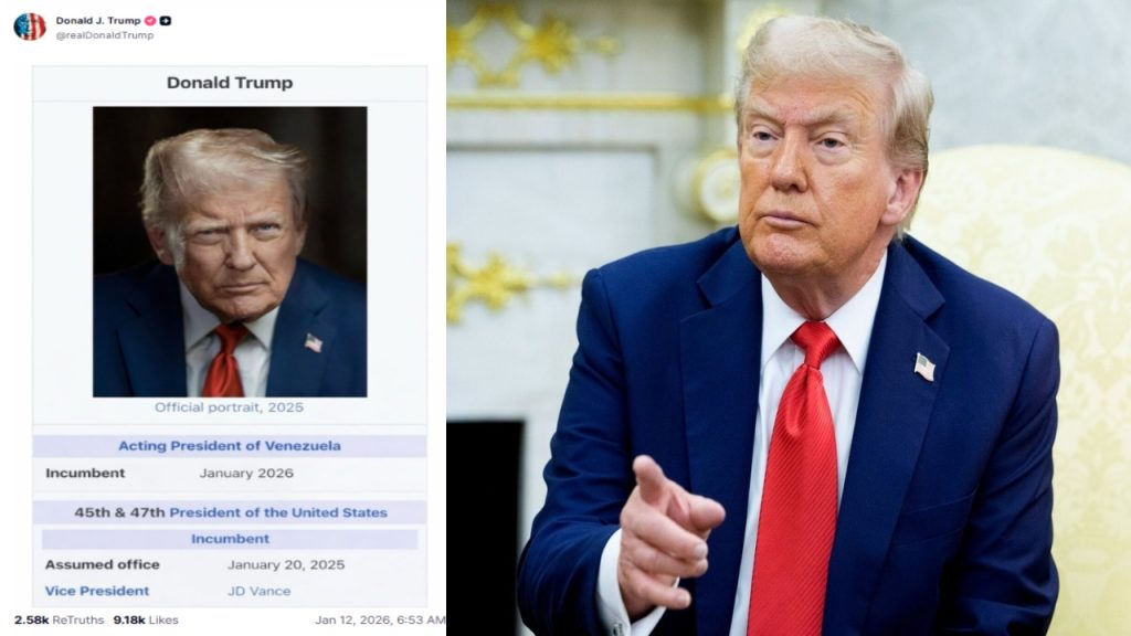 Donald Trump acting president of Venezuela