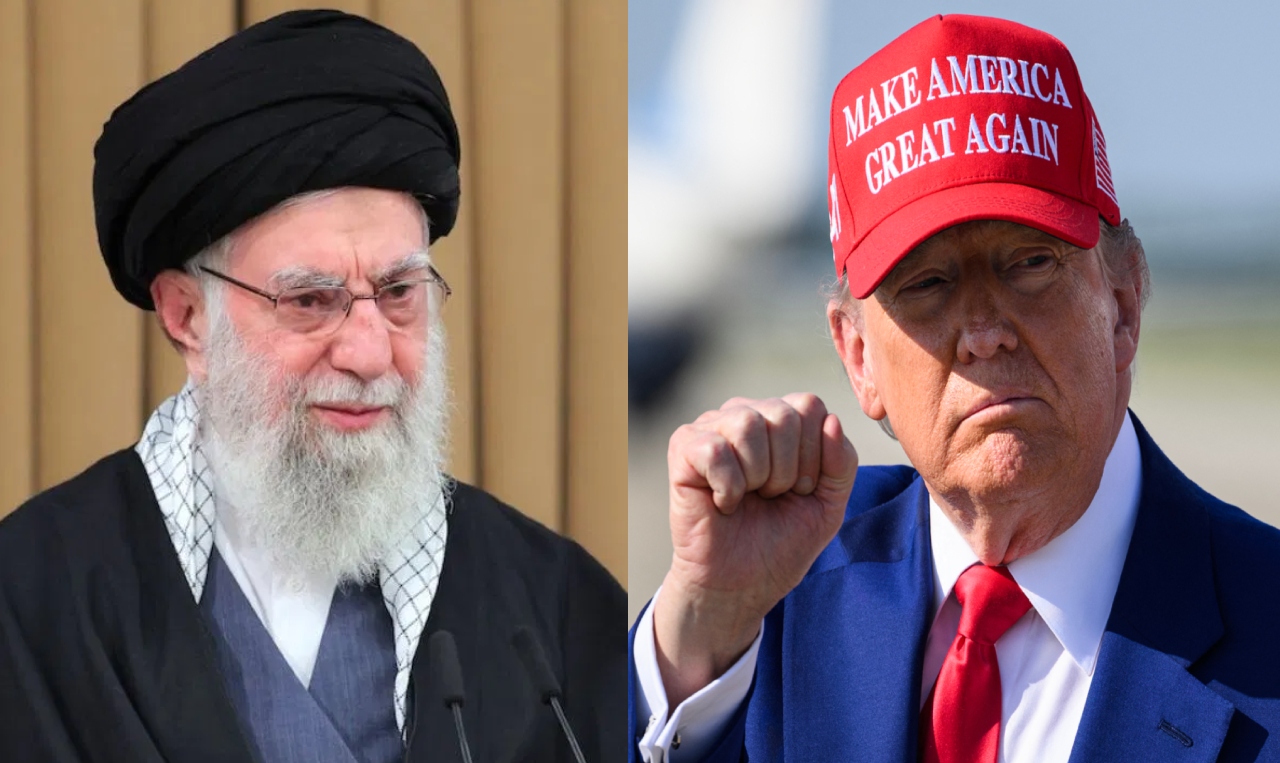 Donald trump and Ayatollah Ali Khamenei
