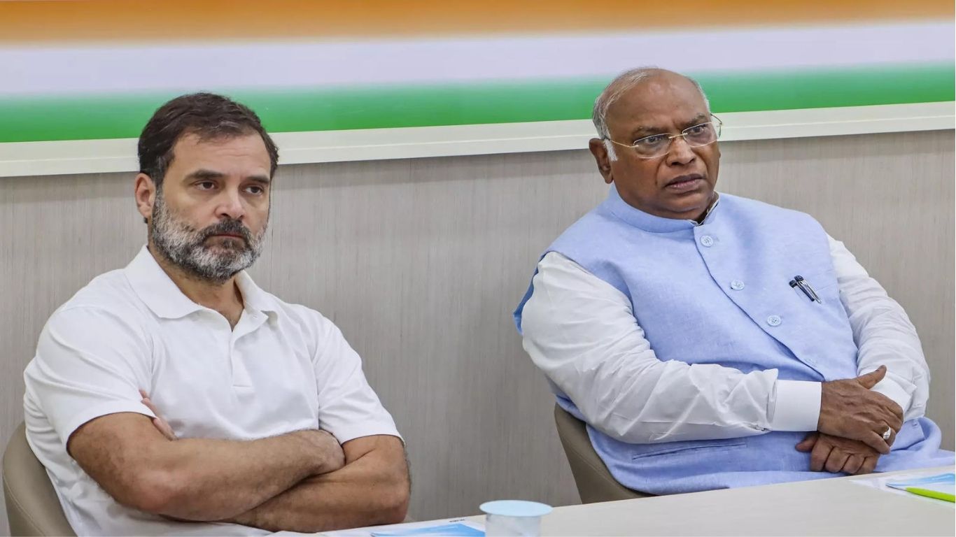Rahul Gandhi and Mallikarjun Kharge