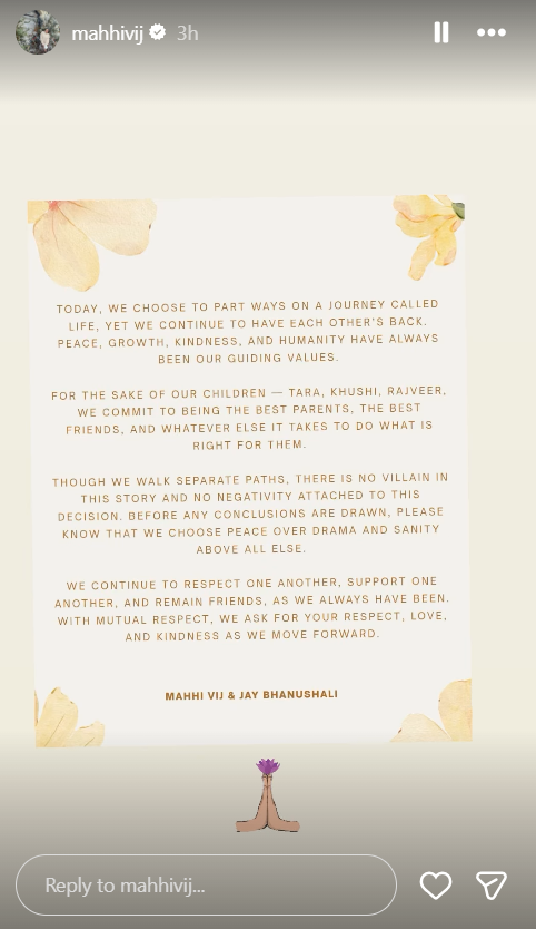 Mahhi Vij-Jay shared the post