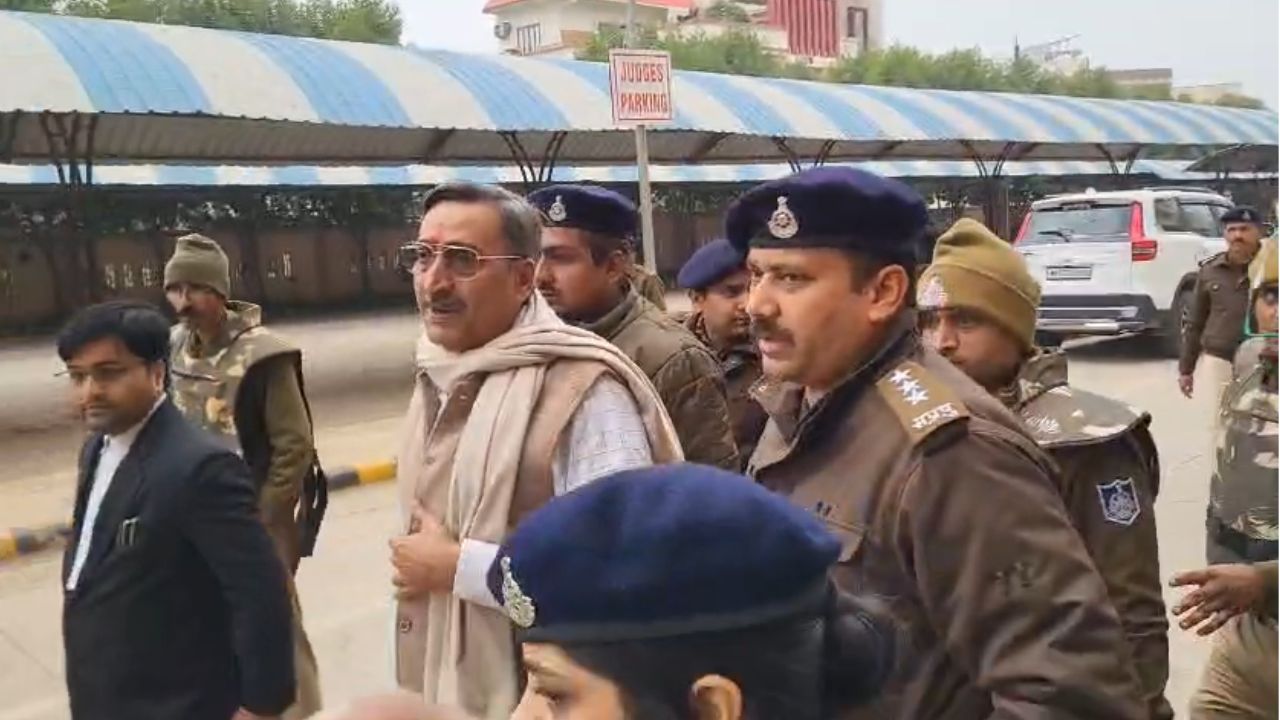 Former President of MP High Court Bar Association Anil Mishra was produced in the court by the police.