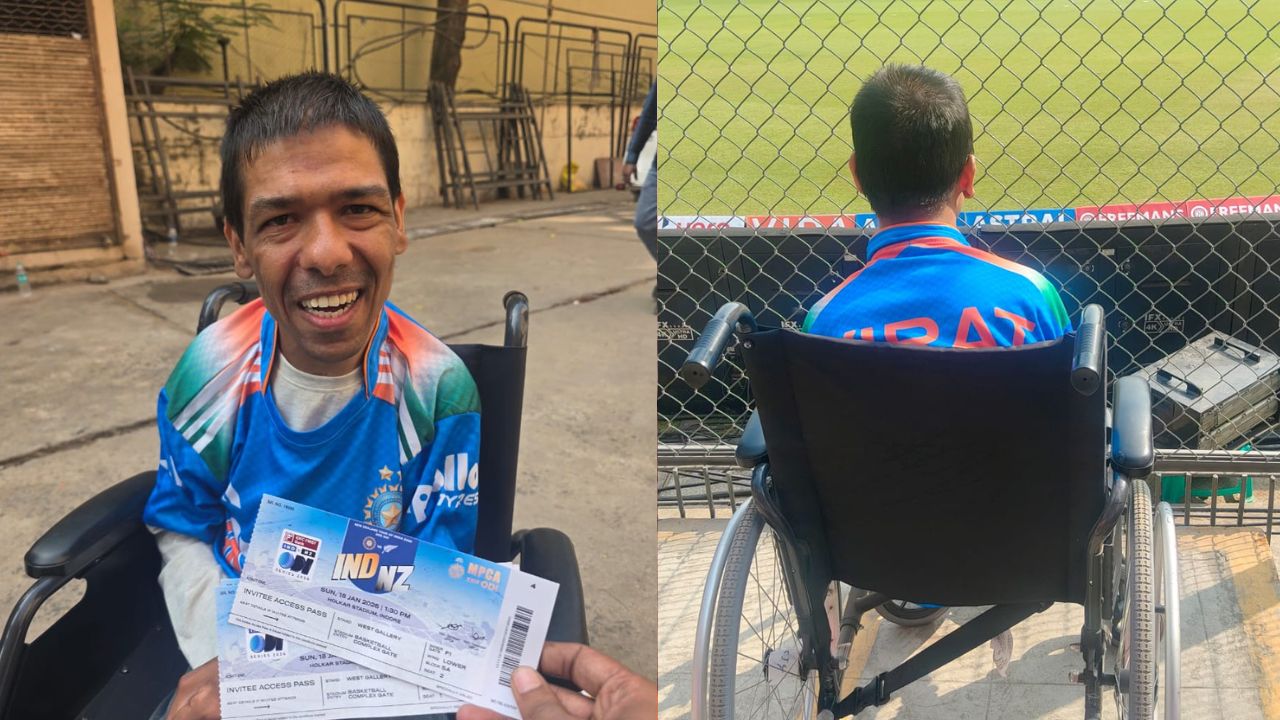Abhishek expressed happiness after getting the match ticket.