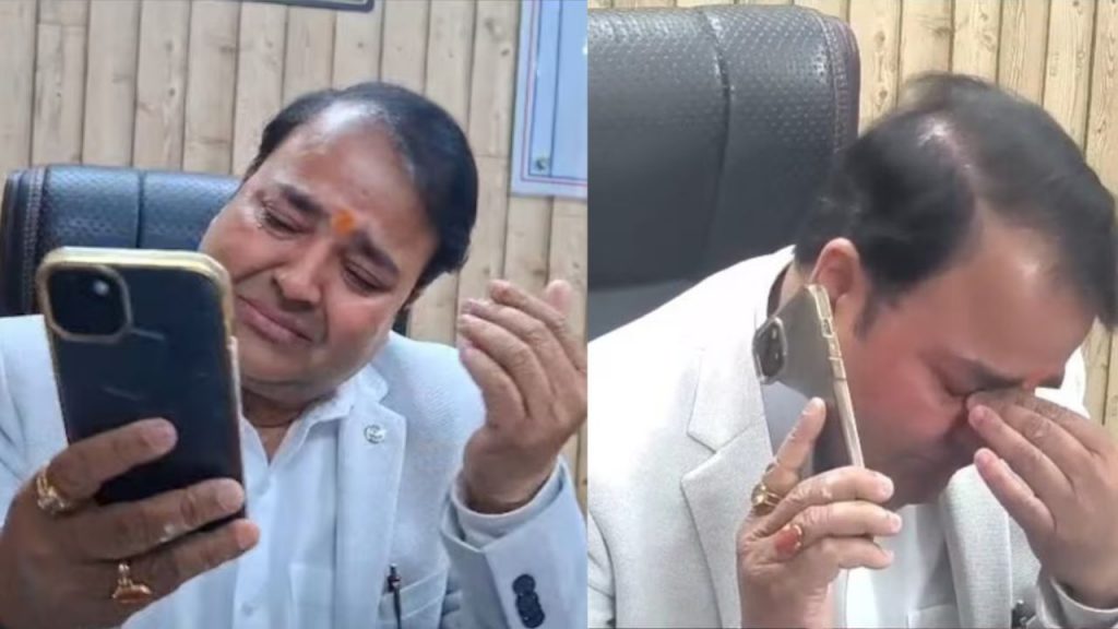 After resigning, GST Deputy Commissioner Prashant Kumar Singh broke down in tears while talking to his wife.