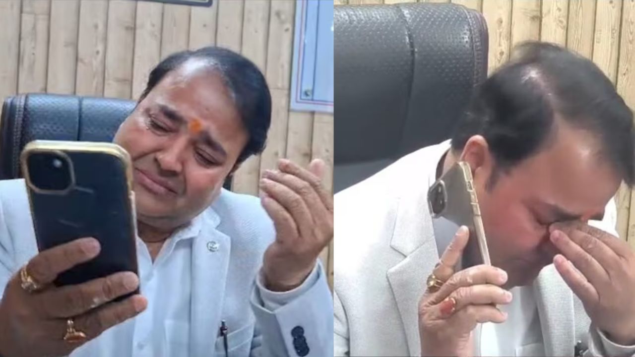 After resigning, GST Deputy Commissioner Prashant Kumar Singh broke down in tears while talking to his wife.