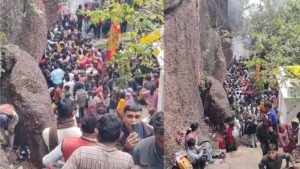 A crowd of devotees reached the core zone of Panna Tiger Reserve