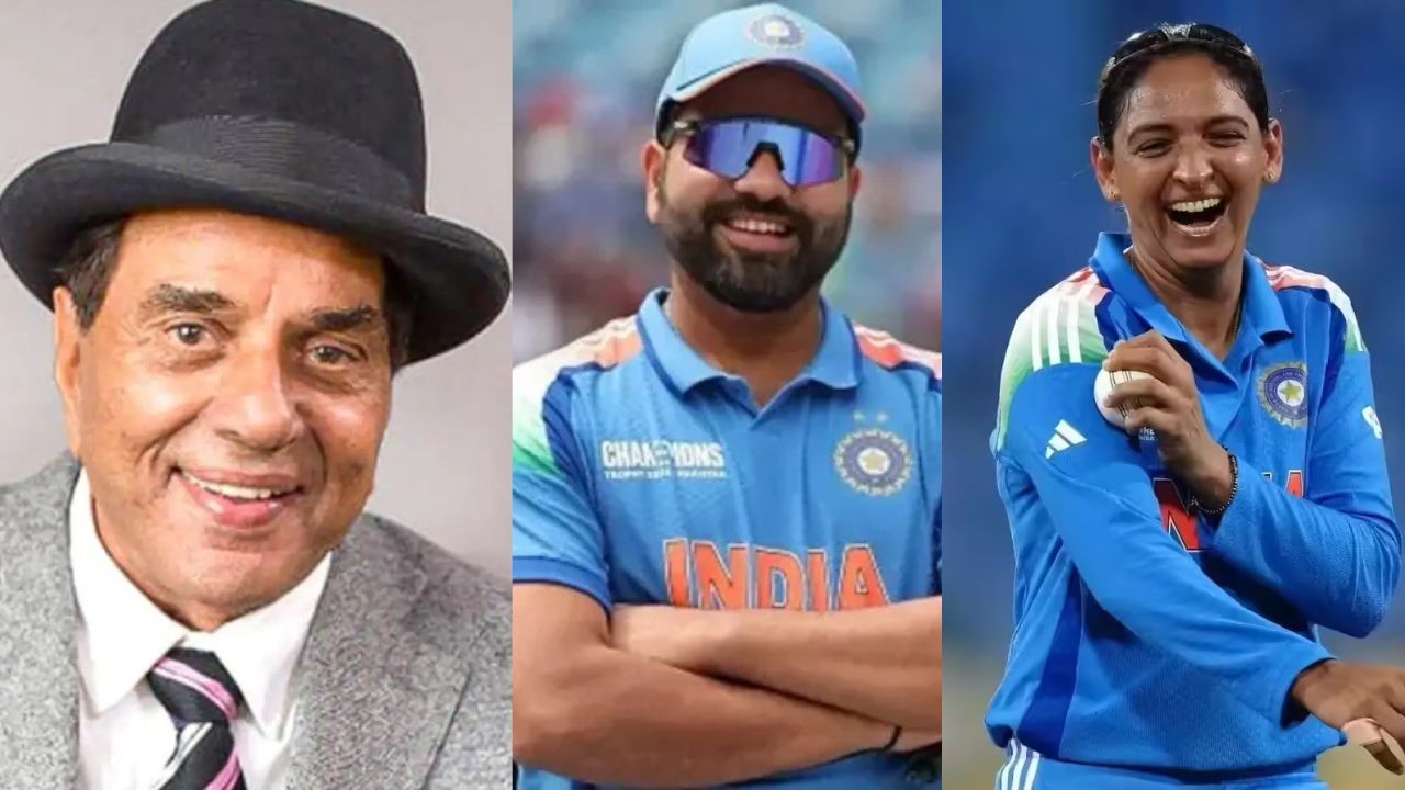 Late Dharmendra, Rohit Sharma, Harmanpreet Kaur (File Photo)