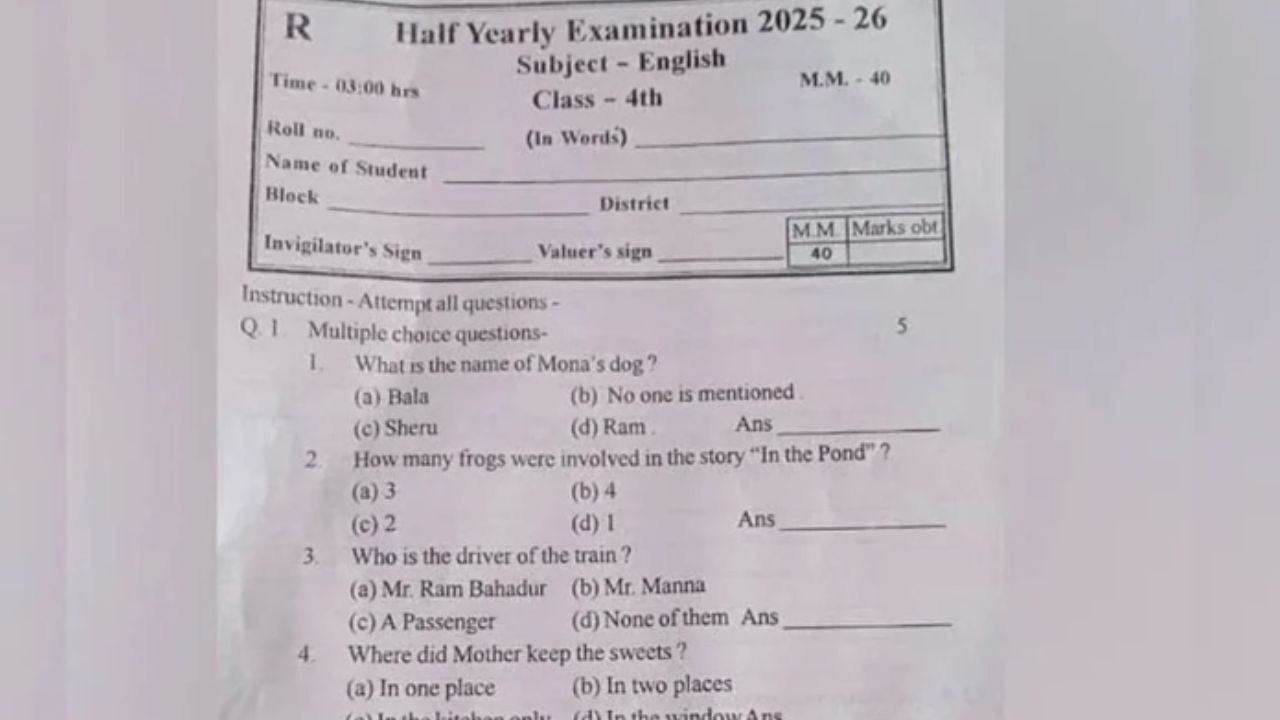 The name Ram was given as an option for the dog's name in the paper.