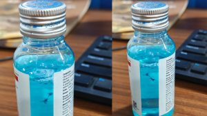 A worm was found in the mouthwash at JP Hospital in Bhopal.