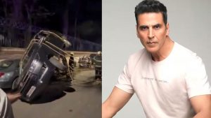 Mumbai actor akshay kumar car auto accident 2 injured twinkle Khanna