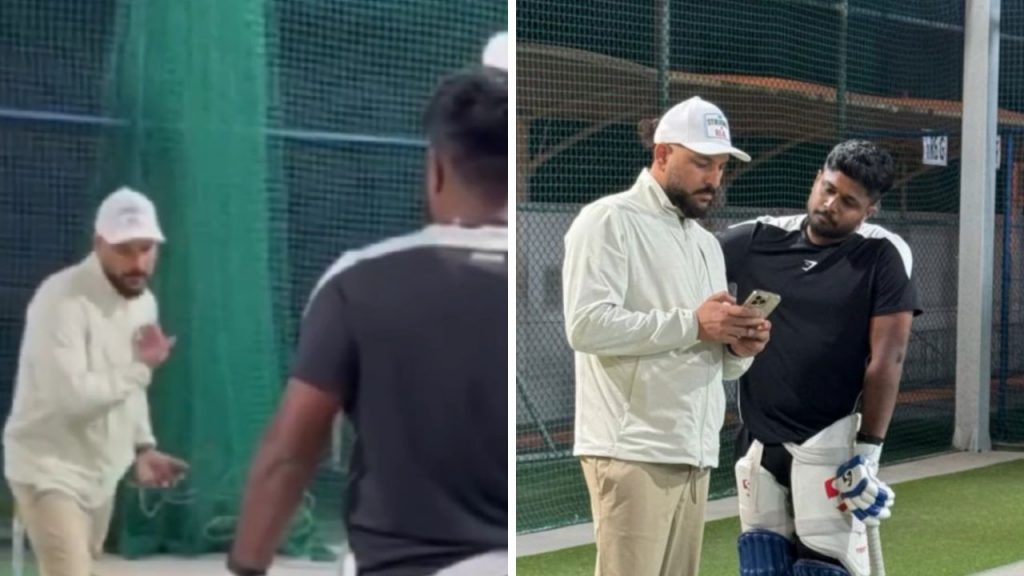 Sanju Samson with Yuvraj Singh