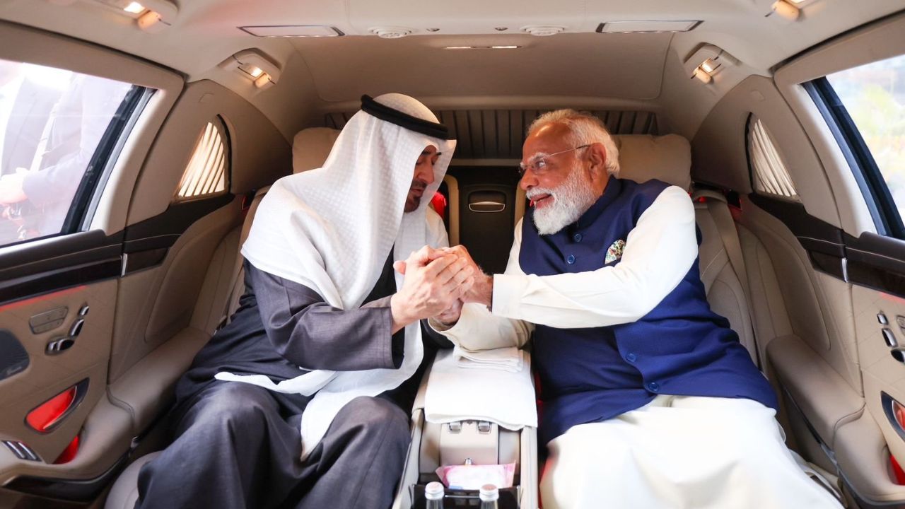 pm modi uae president mohammed bin Zayed pacts car diplomacy