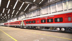 indore railway station 55 trains out of 80 using LHB coach delhi Mumbai