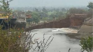Bargi dam canal breached.