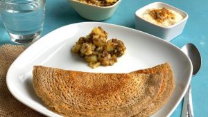 Buckwheat-Sabudana Stuffed Cheela