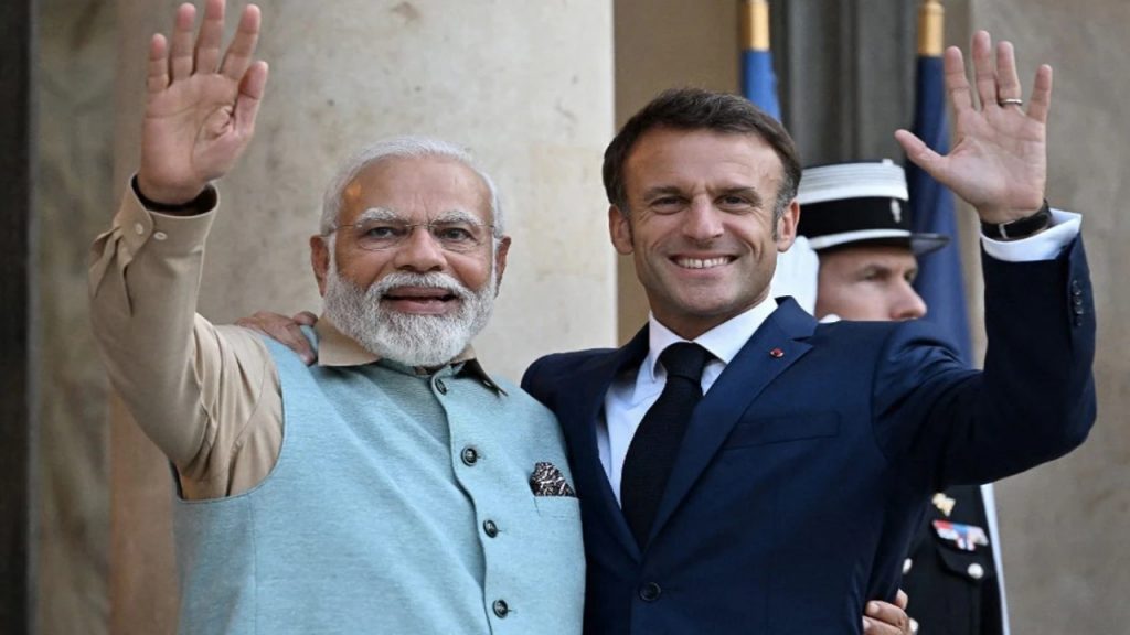 PM Modi Macron Mumbai meeting
