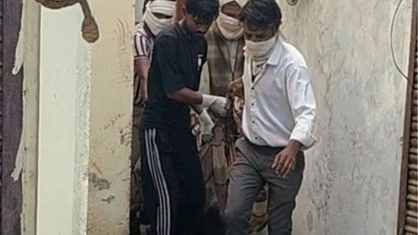 The body was taken out from inside the house