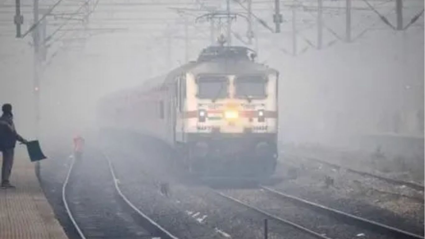 The train is delayed due to fog