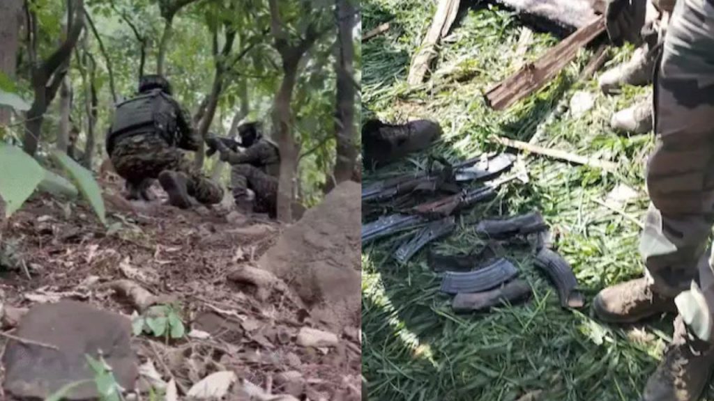 Two terrorists were killed in an encounter in Jammu and Kashmir.