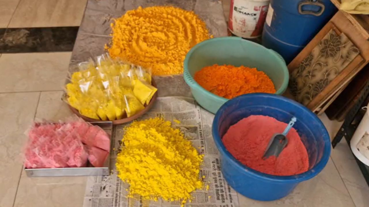 Gulal made from Rewa flowers is in demand across the country.