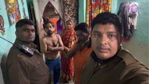 The police saved the young man before he could hang himself.