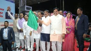 Chief Minister Dr. Mohan Yadav flagged off the train.