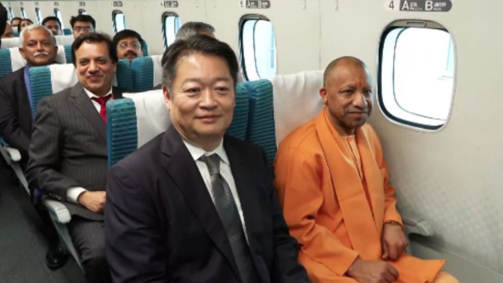 Chief Minister Yogi Adityanath rode the Maglev train in Japan.