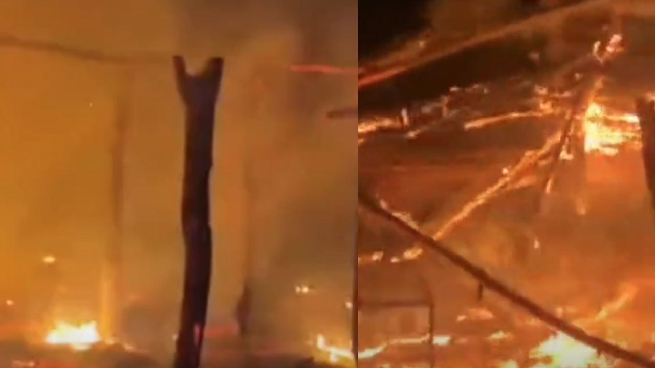 Fire broke out at Tiger Point in Mainpat.