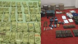 A huge amount of dumped cash and weapons were recovered from Gariaband.