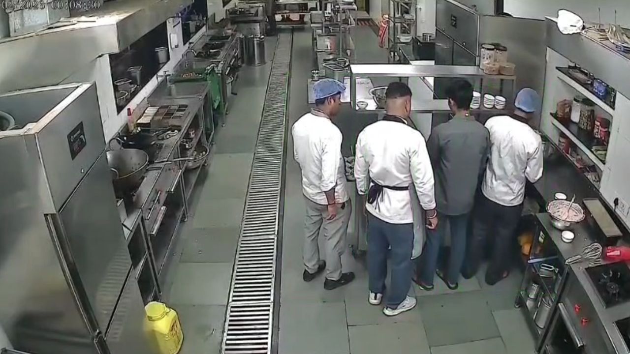 Accused of cooking and eating non-veg food in a pure vegetarian restaurant in Ujjain.