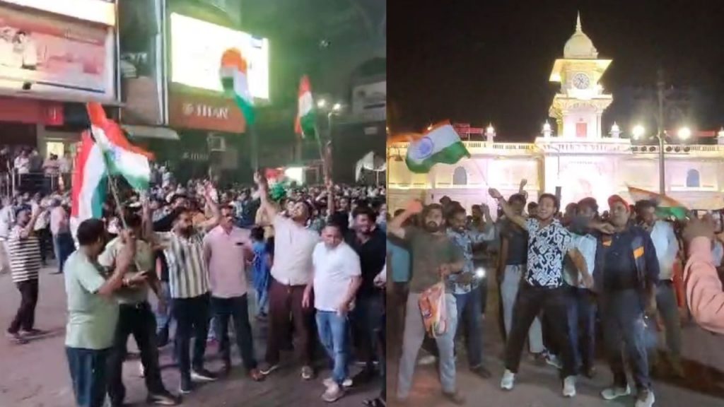 Celebrations in Madhya Pradesh and Chhattisgarh on Team India's victory.